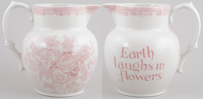Jug or Pitcher Earth laughs in flowers